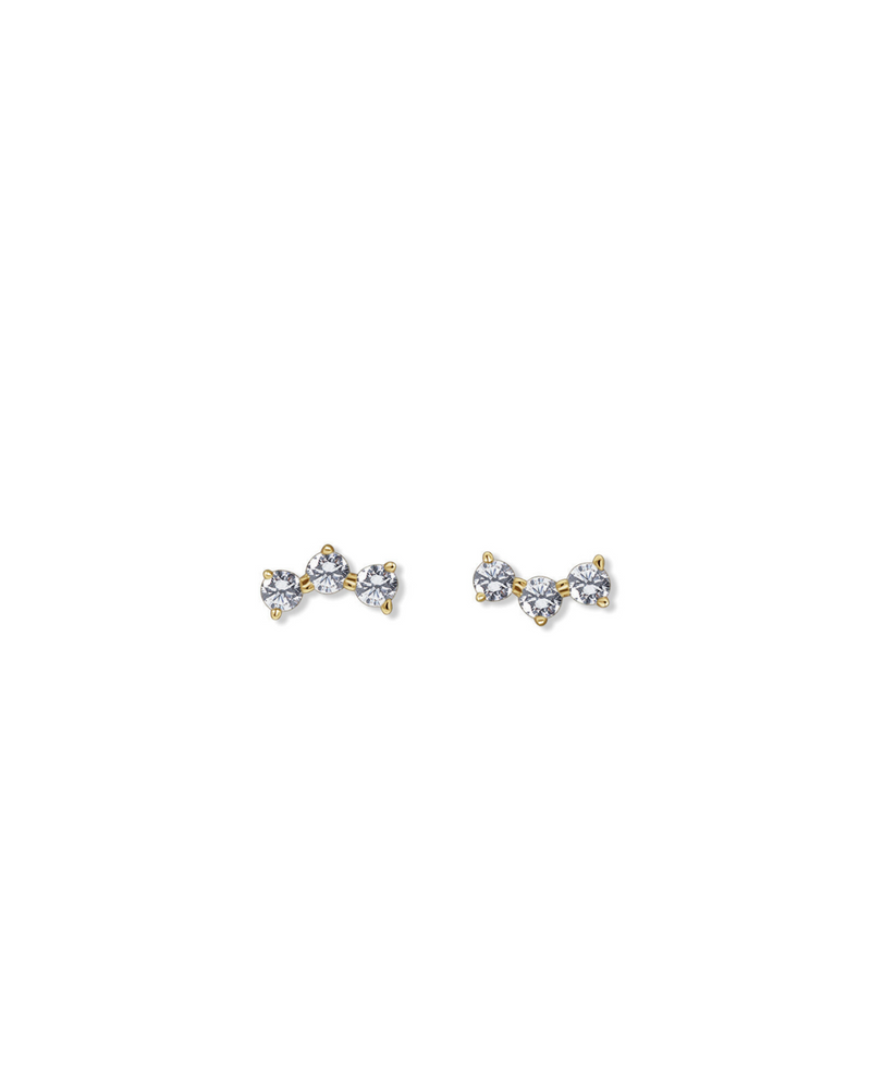 14K 3 Dia Curve Studs