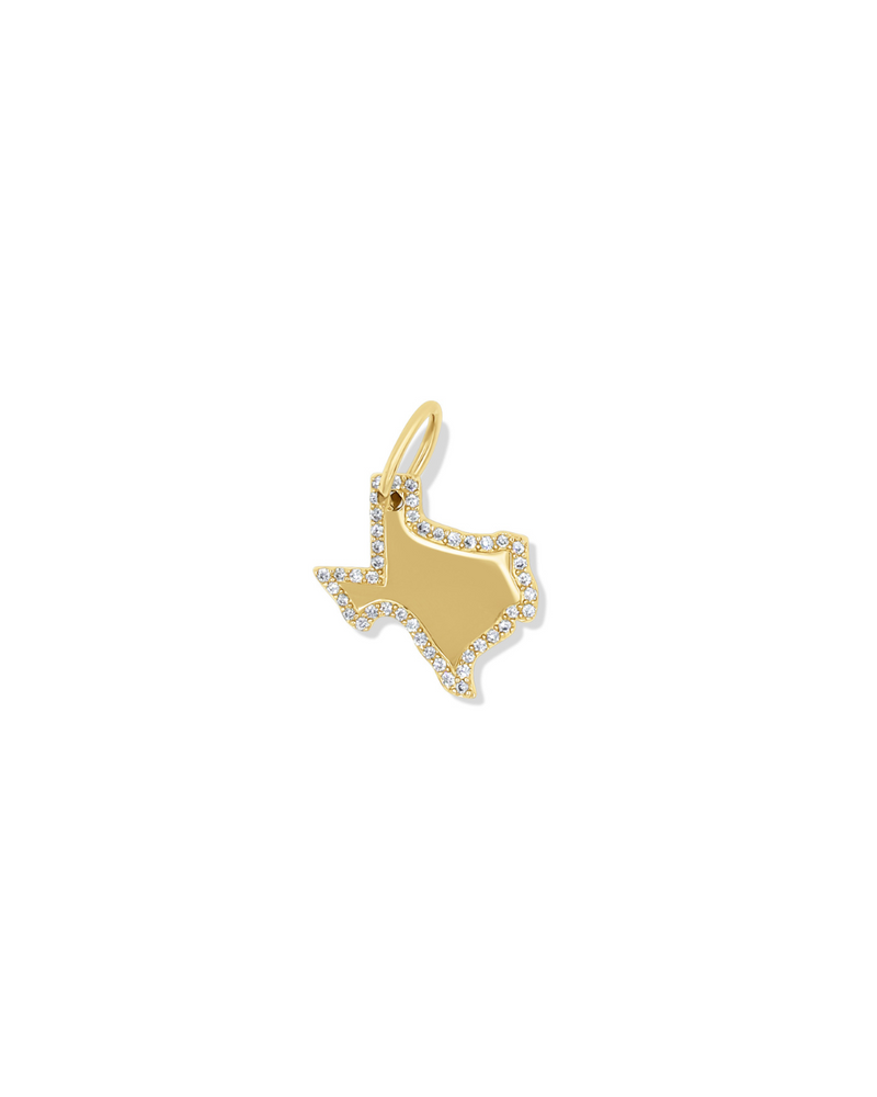 14K Dia Halo Texas Pendant