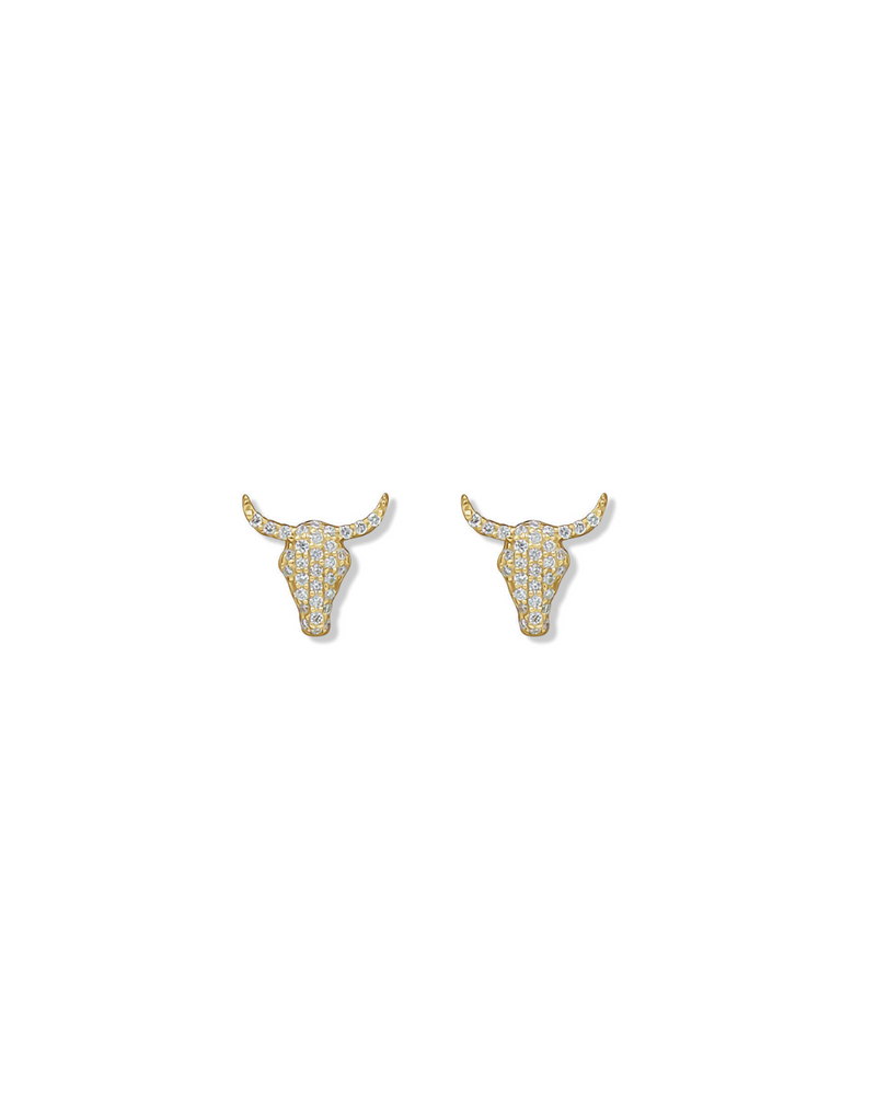 14K Dia Longhorn Studs