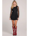 Addi Lace Mini Dress Black