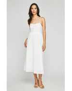 Allison Sweetheart Midi Dress White