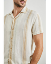 Amalfi Mens Shirt Farro Dove Stripe