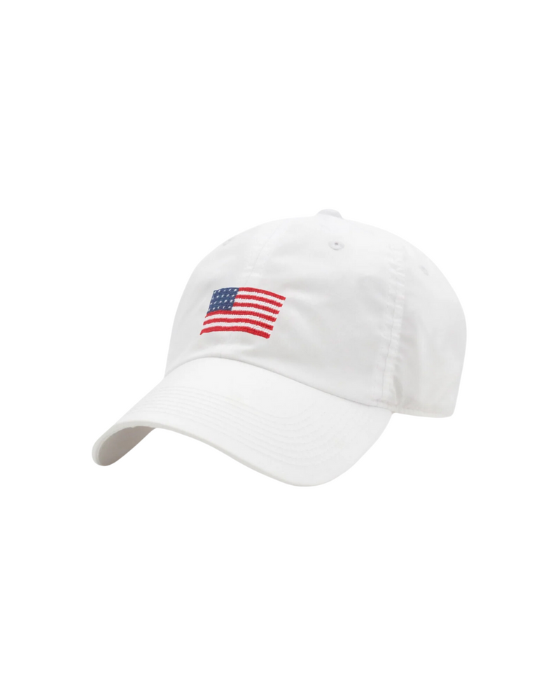 American Flag Performance Hat White