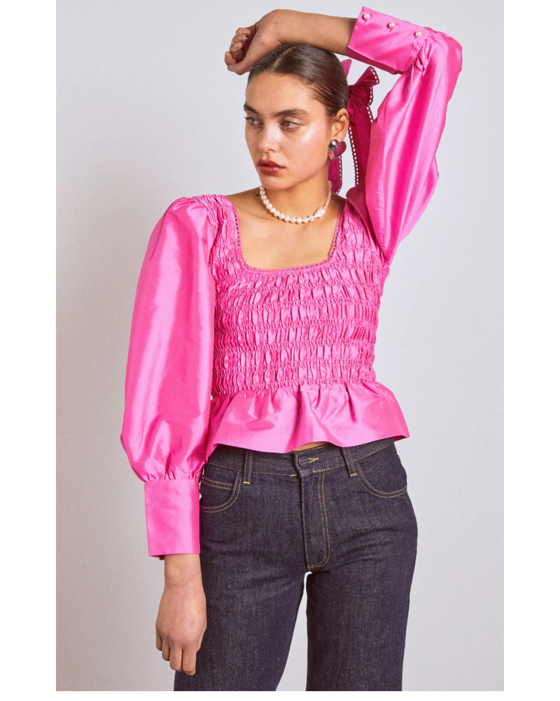 Ariana Blouse Pink Taffeta