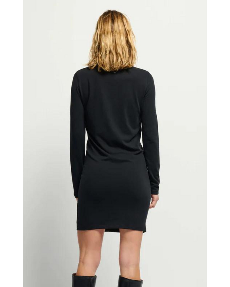 Astrid Turtleneck Dress Jet Black