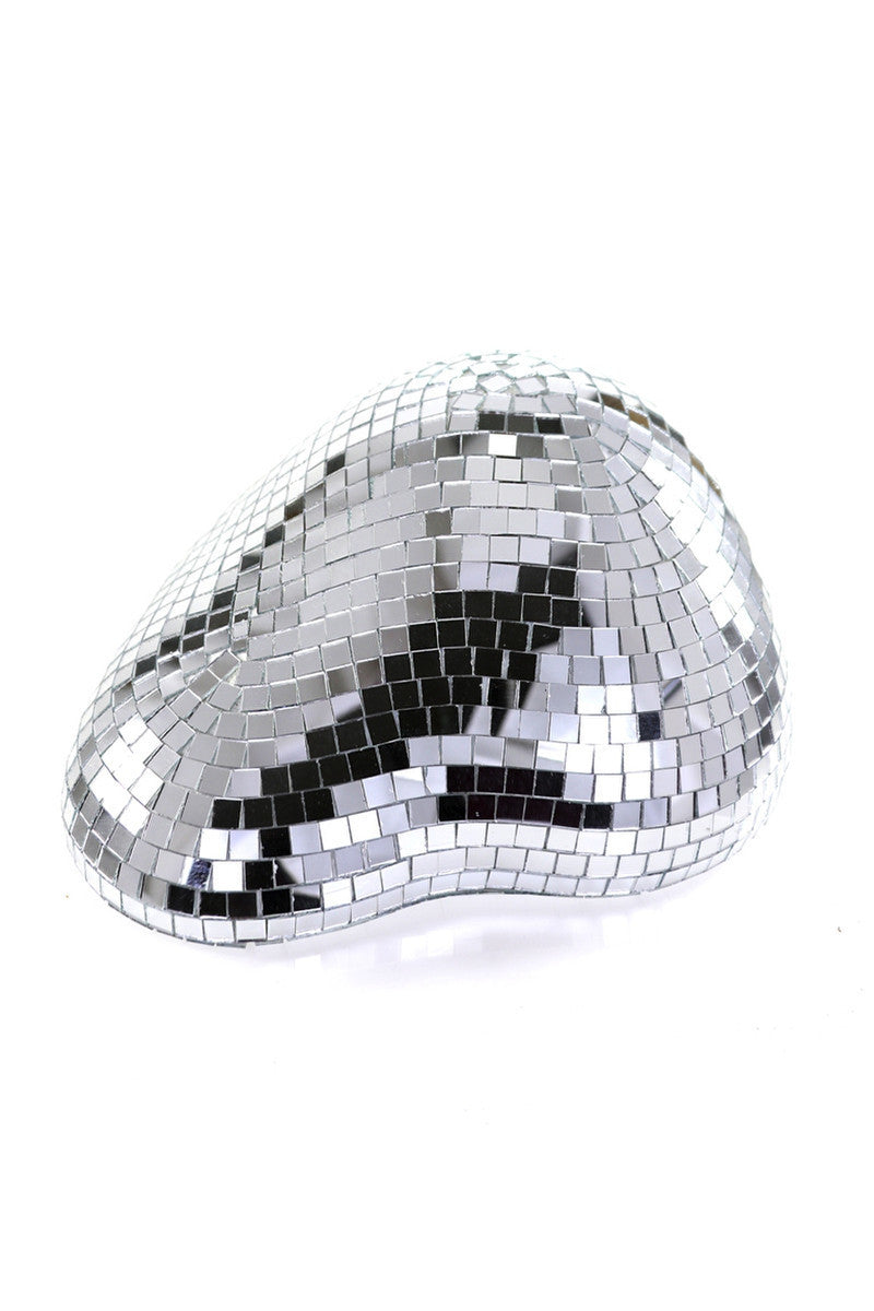 An 8in decoration piece of a melting effect disco ball.