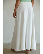 Back Home Denim Maxi Skirt Cream