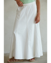 Back Home Denim Maxi Skirt Cream