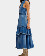 Beau Midi Dress Blue Grass