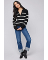 Beckett Collared Sweater Black Stripe