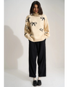 Bellamy Knit Pullover Creme Bow