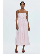 Bianca Smocked Bodice Dress Ruby Stripe
