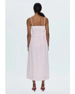 Bianca Smocked Bodice Dress Ruby Stripe