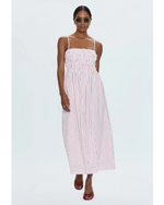 Bianca Smocked Bodice Dress Ruby Stripe