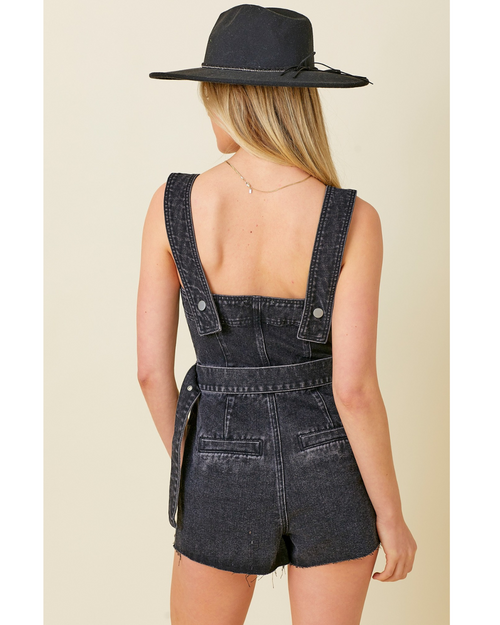 Blake Star Studded Romper Black