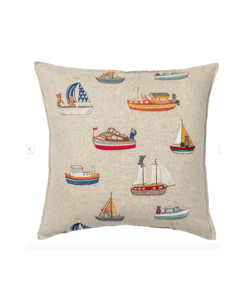 Boats Pattern Pillow