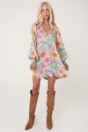 Boheme Button Through Mini Dress Spring