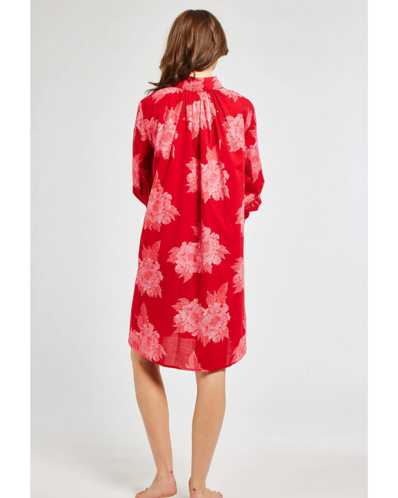 Bonnie Dress Crimson Floral