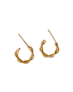 Braided Mini Hoops Gold