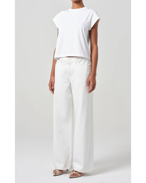 Bryce Cap Sleeve Tee White