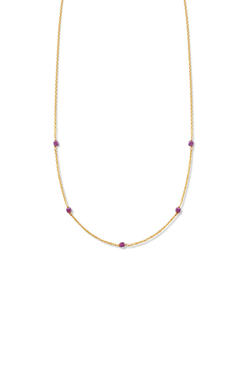 C+K Every Other Drop Necklace Ruby