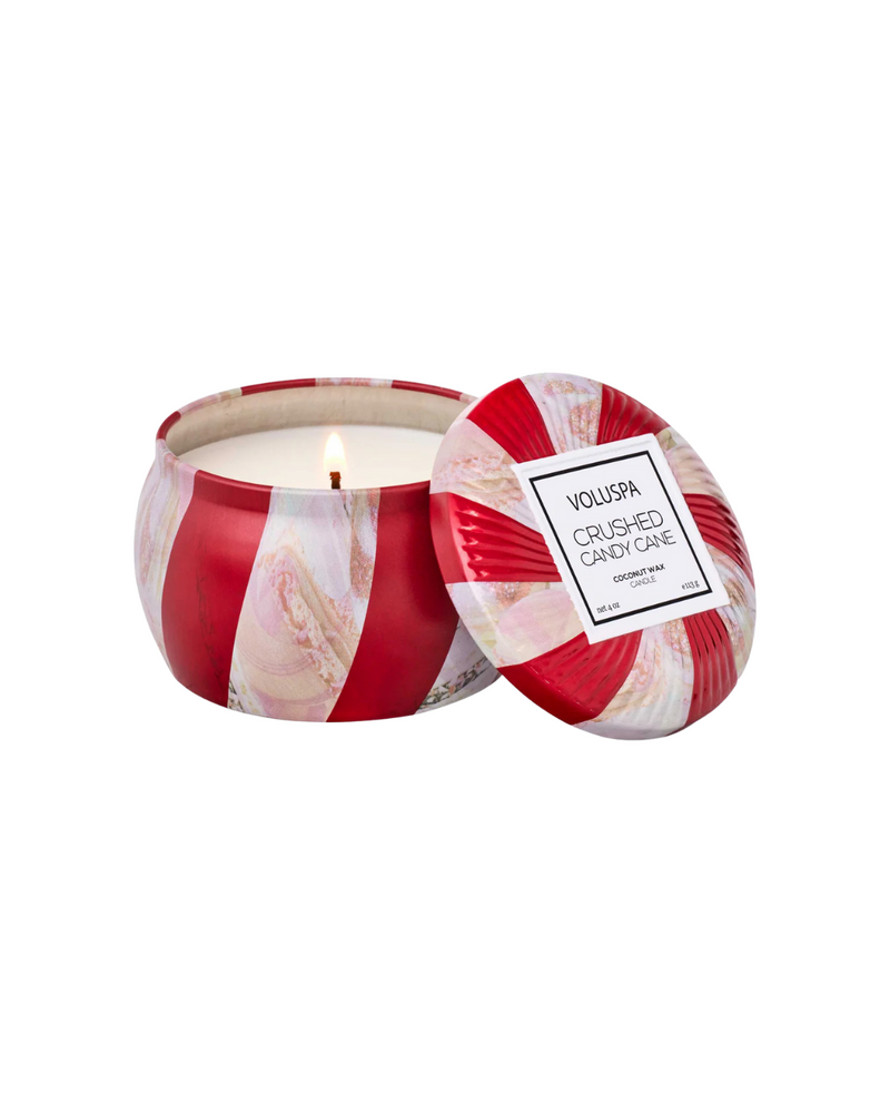 Candy Cane Mini Tin Candle