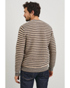 Carrick Sweater Navy Oat Stripe