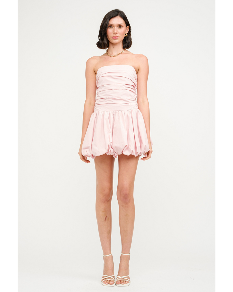 Carrie Bubbled Mini Dress Pink