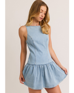 Carrie Mini Dress Light Denim