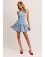 Carrie Mini Dress Light Denim
