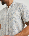 Carson Mens Shirt Spring Blossom Parchment