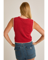 Cassidie Sweater Tank Raspberry Ivory