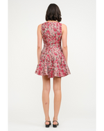 Cecilia Jacquard Mini Dress Pink