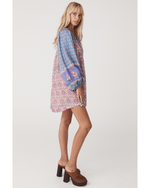 Chateau Tunic Mini Dress Lavender