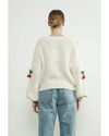 Cherry Chunky Knit Sweater Off White