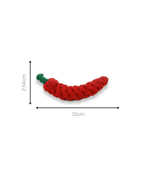 Chili Pepper Rope Dog Toy