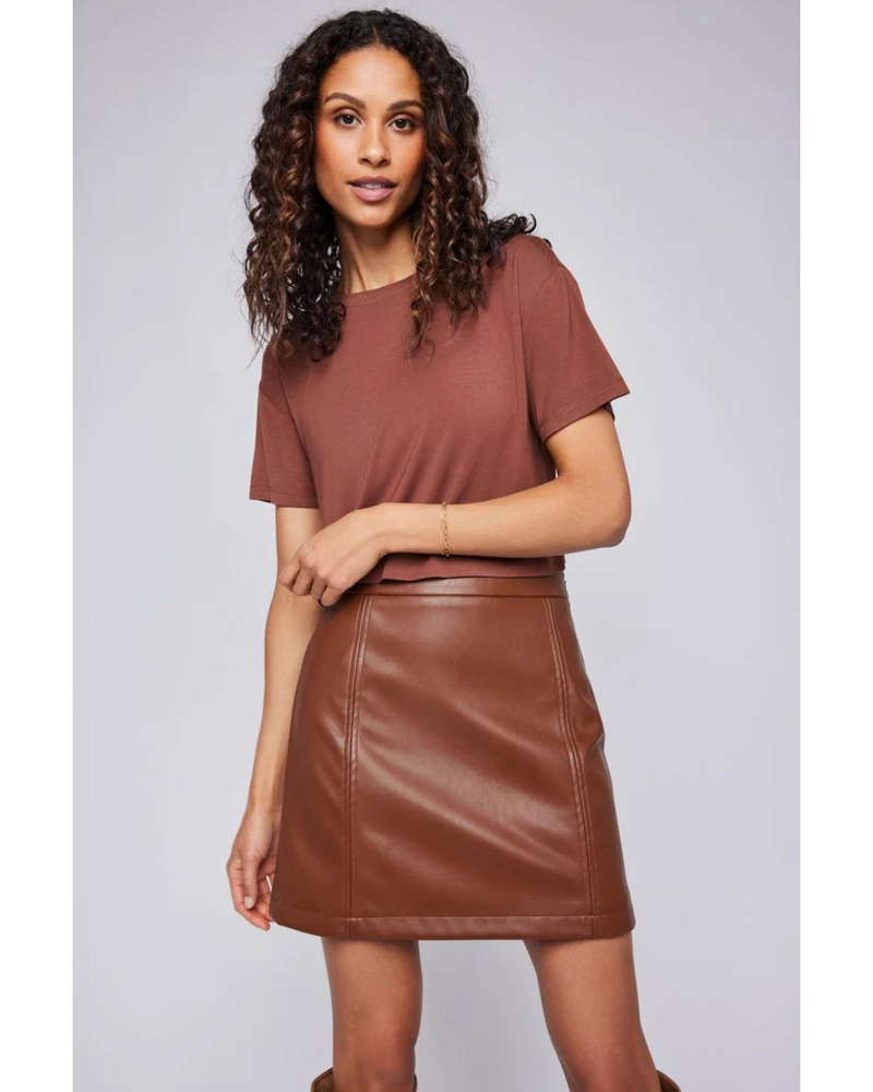 Chrissy Mini Skirt Cognac