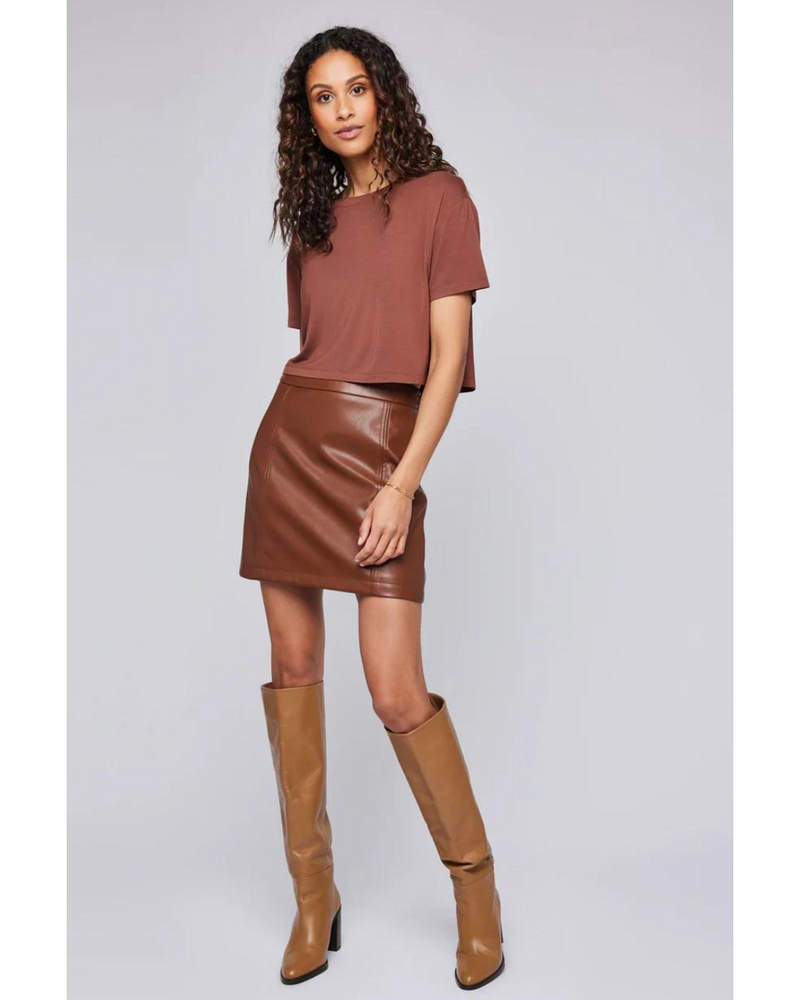 Chrissy Mini Skirt Cognac