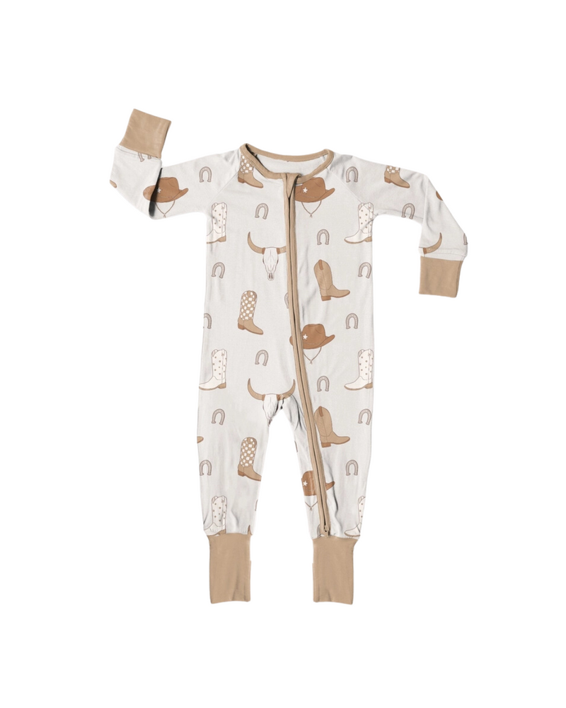 Cowboy Up Zip Up Bamboo Pajamas