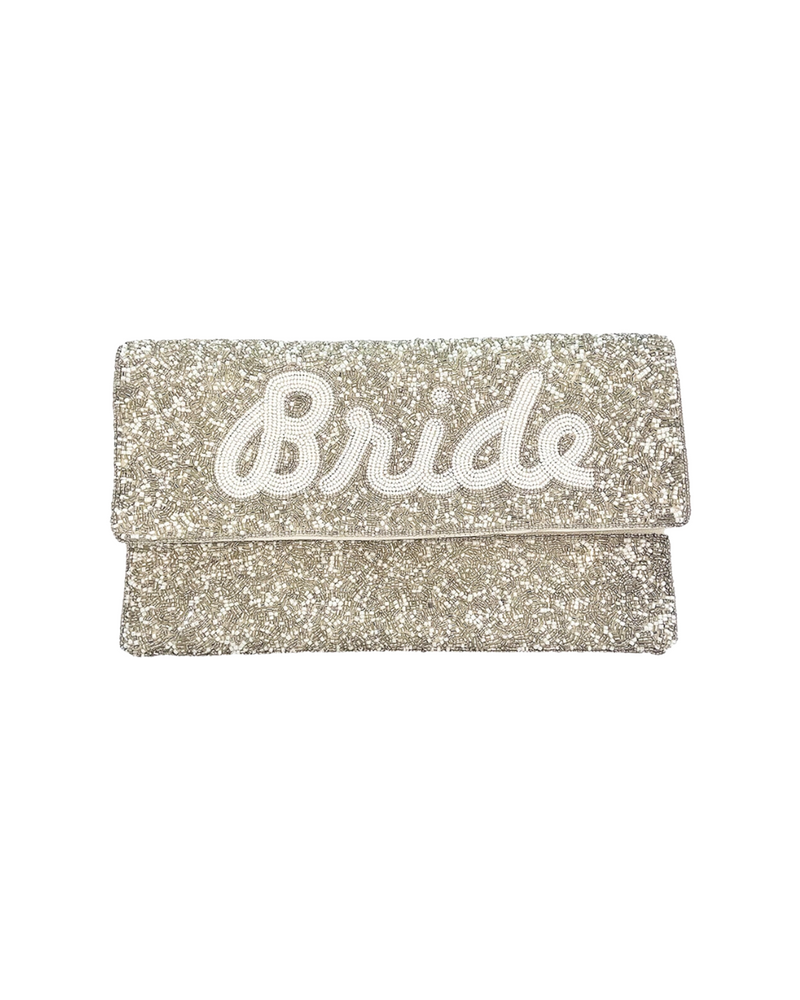 Cursive Bride Bead Clutch