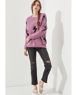 Dahlia Bolt Sweater Mauve Frost