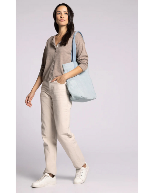 Della Cardigan Taupe Heather