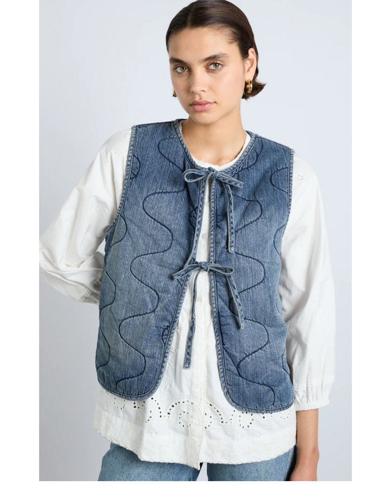 Denim Tilly Gilet Dirty Vintage Wash