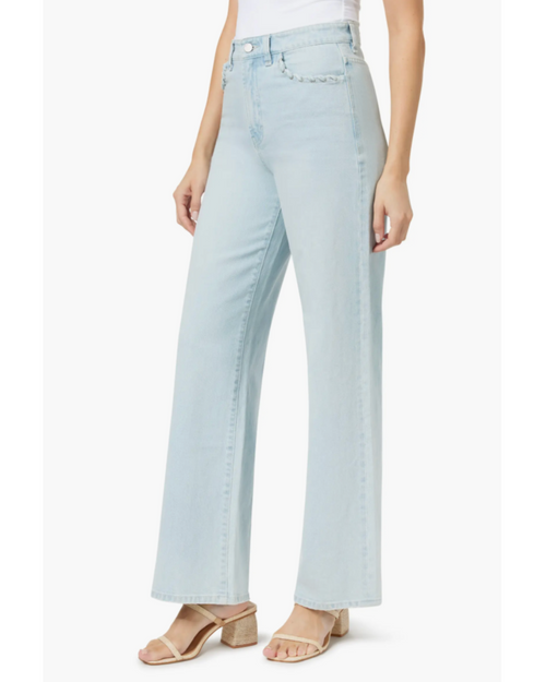 Denver Lace Pocket Wide Leg Jeans Glacier