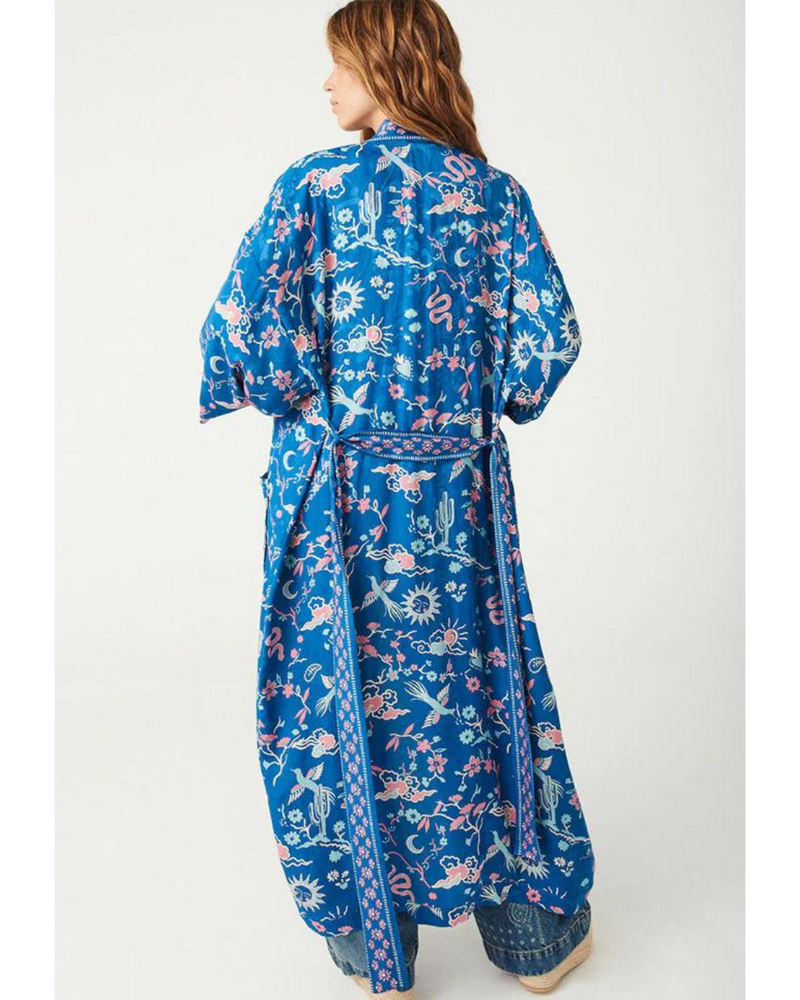 Desert Bandita Maxi Robe Cobalt