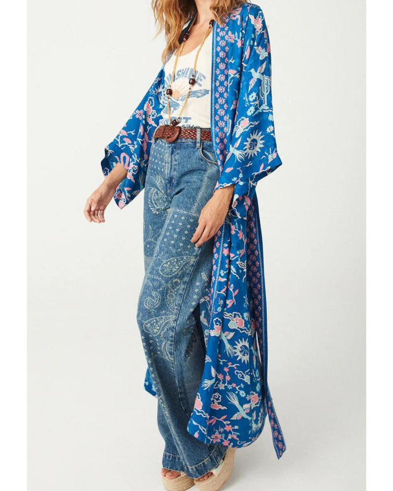 Desert Bandita Maxi Robe Cobalt