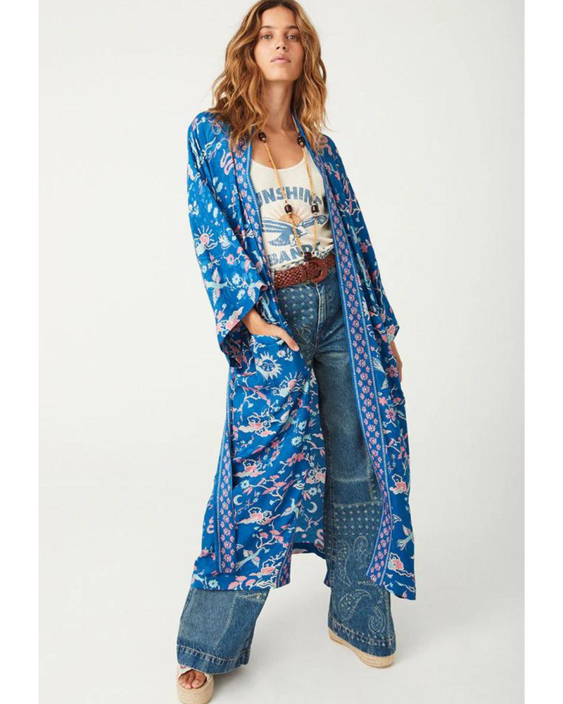 Desert Bandita Maxi Robe Cobalt