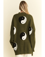 Devin Yin Yang Cardi Green