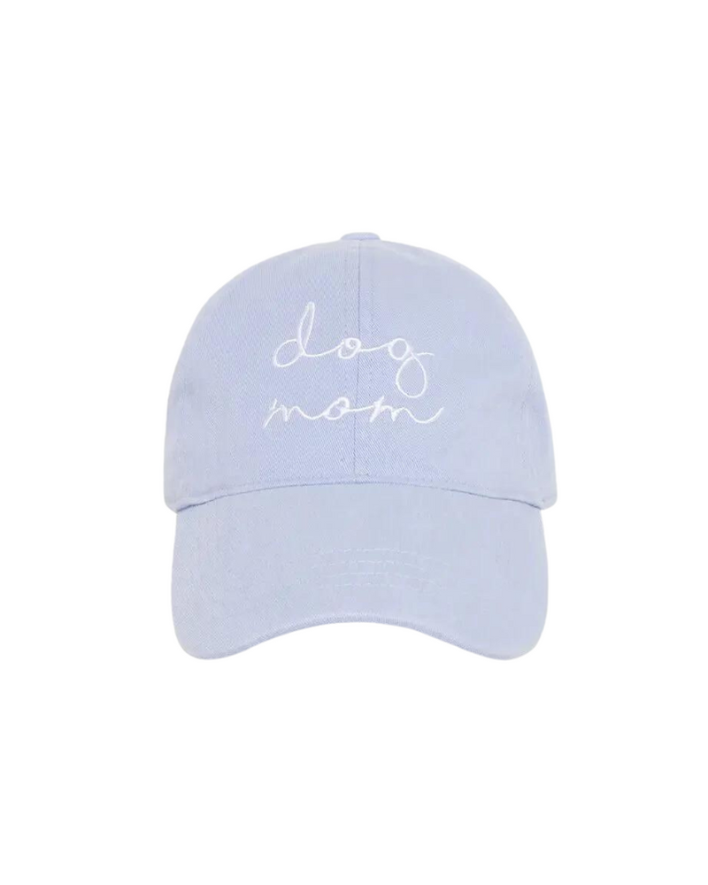 Dog Mom Script Hat Light Blue