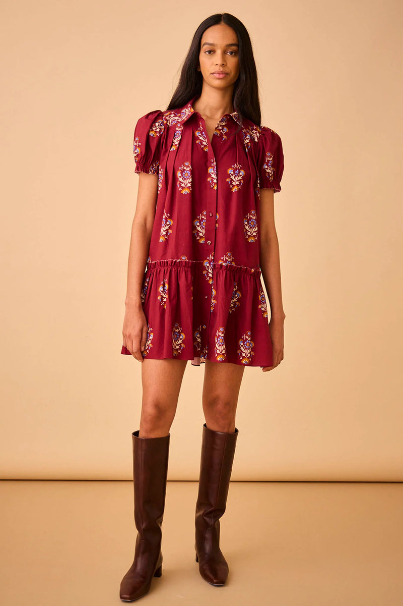 Drifter Mini Dress Mulberry Fleur